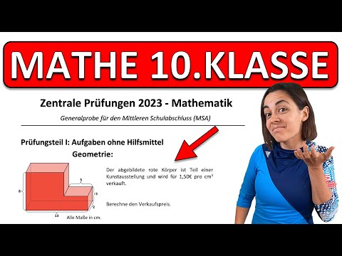 🚀🚀🚀 NEUE (2026) ABSCHLUSSPRÜFUNG Realschule Mathe | ZP 10 Generalprobe | Volumen & Preis für Quader