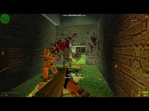Counter Strike 1.6 ZM server HEV Suit defend from zombie horde