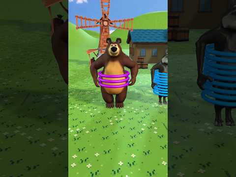 Wolf and Bear vs Scary Teacher Funny Moments #funny #familyfun #animation