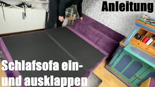 Schlaf Sofa ein- und ausklappen - Schlafsofa zum Bett ausziehen - Schlafplatz vergrößern Anleitung