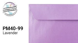 Pearlescent envelopes: Lavender