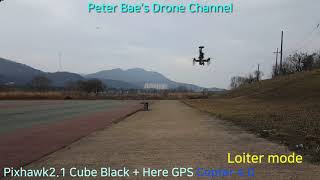 Pixhawk2.1+here GPS Copter 4.0 test flight(Loiter, Land, RTL, FPV)