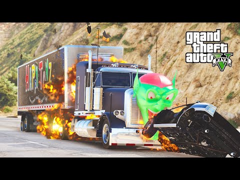 GTA 5 MAXIMUM OVERDRIVE TRUCK CRASHES - IMPACT COMPILATION - DESTRUCTION