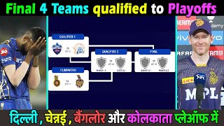 Final Top 4 Teams Has Been qualified to IPL Playoffs 2021 DC, CSK, RCB,KKR । आईपीएल प्लेऑफ