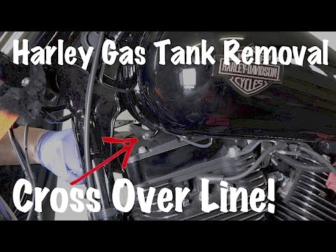 Harley-Davidson Gas Fuel Tank With Cross Over Line-How To Remove