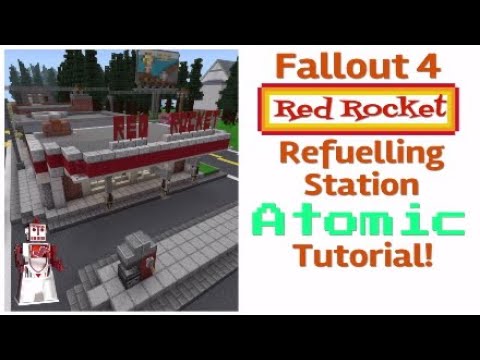 Fallout 4 Red Rocket re-fuelling station. Minecraft Map