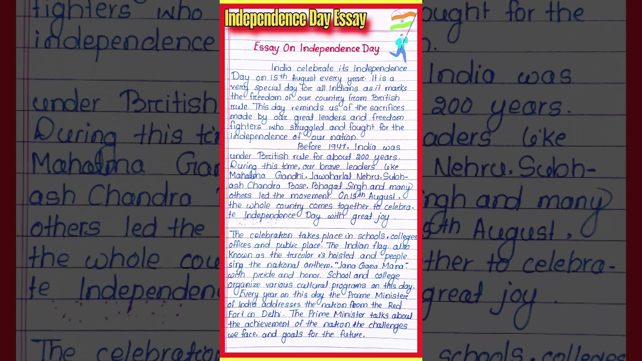 Essay on Independence day in english l short essay on August 15 2025 l Independence day speech 2025