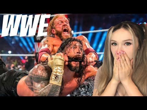 Girl Watches WWE - Holy Sh- Moments REACTION!!!