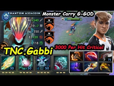 TNC Gabbi [Phantom Assassin] Monster Carry Divine Rapier Build EpicComeback Dota 2 7.26 pro gameplay