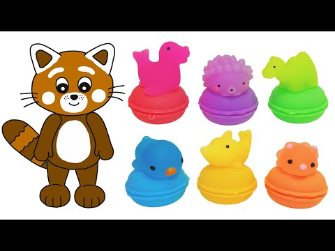 Pukkins gör roliga slime-figurer - Lek och lär dig färger - Lek med oss