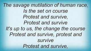 Anthrax - Protest And Survive Lyrics