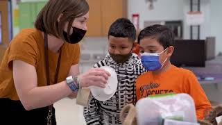 McDonald Elementary students build houses out of recyclables