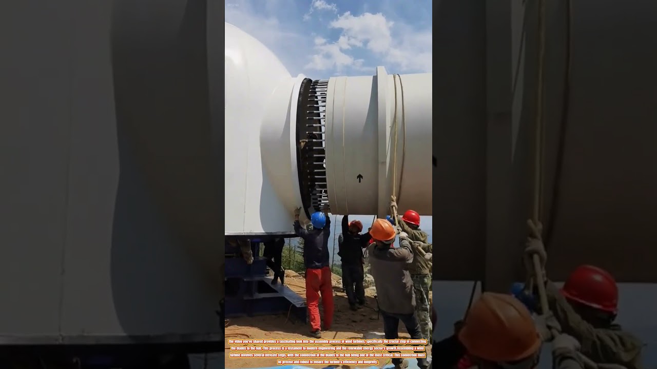 The Art of Wind Turbine Assembly: Blade and Hub Connection