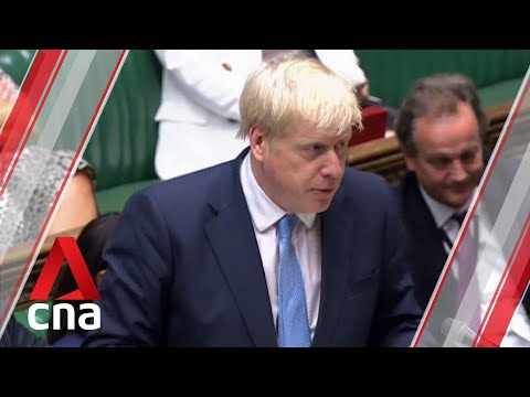 British PM Boris Johnson addresses parliament for the first time