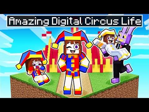 Having a DIGITAL CIRCUS LIFE in Minecraft!
