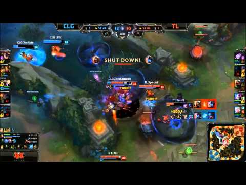 TL Comeback Teamfight - CLG vs TL Game 2 (NA LCS Spring 2015)