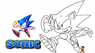 How to Draw Sonic the Hedgehog in an EPIC Action Pose | Easy Step-by-Step Tutorial