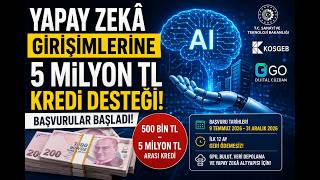 5 Milyon TL Kredi Desteği! Kimler Başvurabilir? Şartlar Neler?