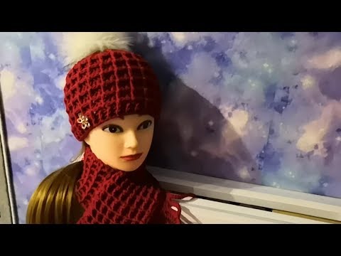 Детский комплект шапочка+шарфик крючком. 2Часть.
