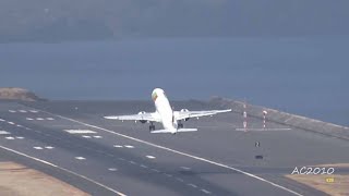 Incredible Runway 05 Take offs at Madeira Windy Airport