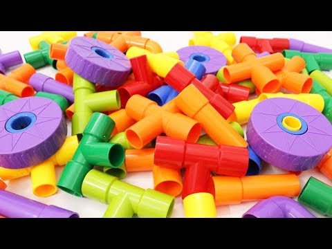 FUNTOK Building Blocks Water Pipe with Wheels 72 pcs
