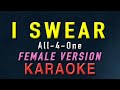 I Swear All 4 One FEMALE KEY KARAOKE Acoustic Version