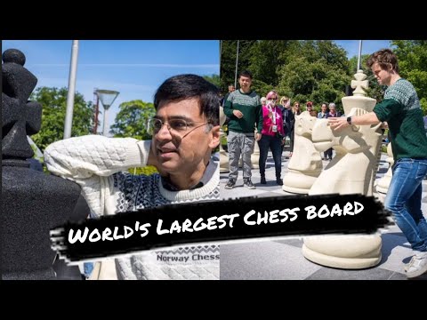 World's largest chess board | Magnus vs Vishy vs Anish | Norway Chess