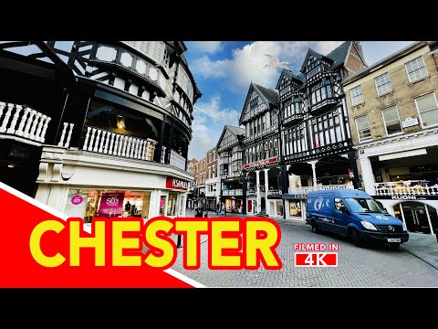 CHESTER ENGLAND | A walk through the City Centre Cheshire streets of Chester UK.