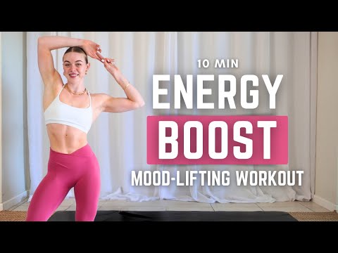 10 MIN ENERGY BOOST WORKOUT | No Equipment - Low Impact Options | Mood-Boosting Movement