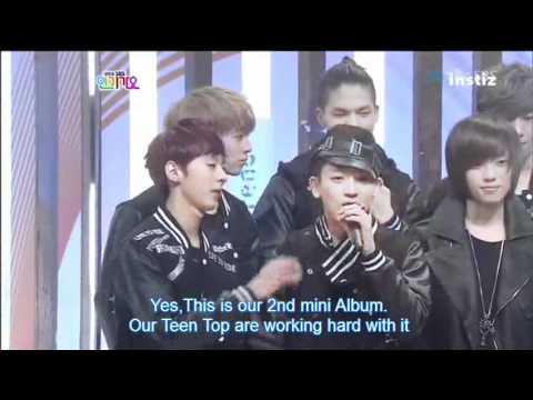 [Engsub] 120108 Teen Top in Inkigayo Interview Crazy Comeback