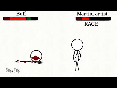 Martial artist vs Buff (HEALTH BAR BATTLE)