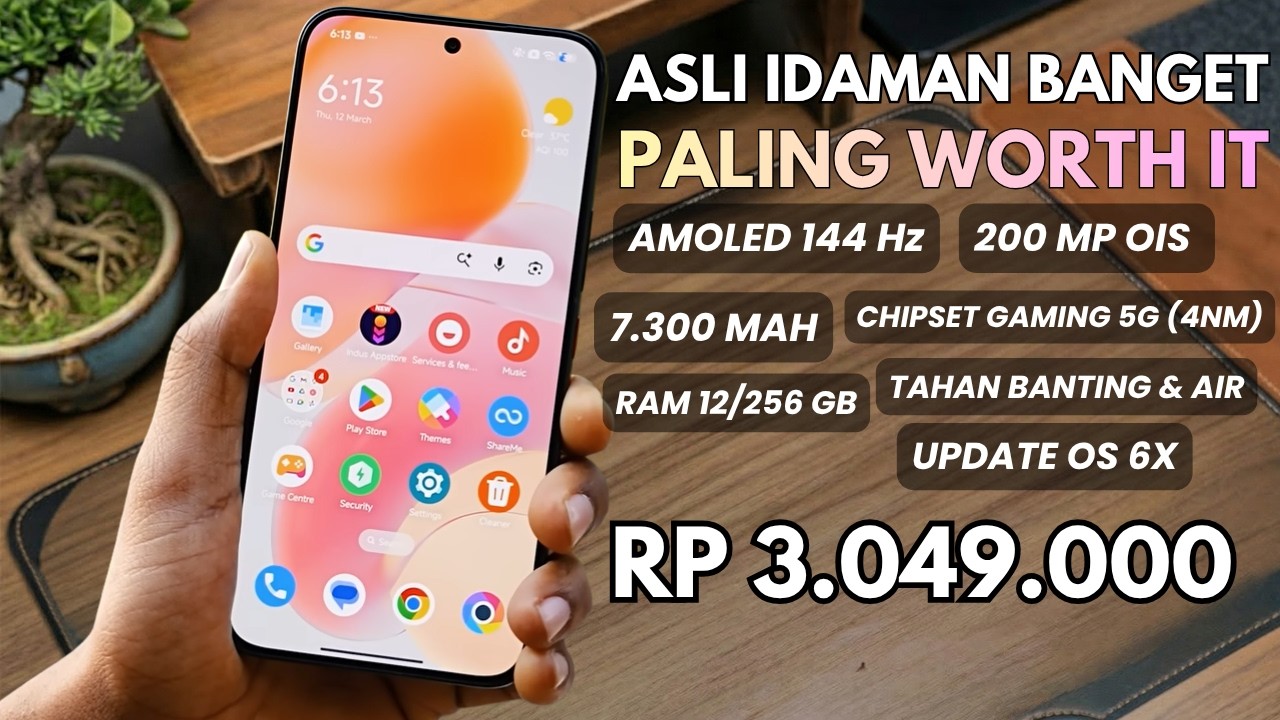 ASLI IDAMAN‼️RAM 12/256 GB, 7300mAh - HP 3 JUTAAN TERBAIK DAN TERBARU APRIL 2026