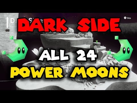 Super Mario Odyssey: Dark Side - All 24 Power Moons Locations Guide | Walkthrough!