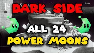 Super Mario Odyssey: Dark Side - All 24 Power Moons Locations Guide | Walkthrough!