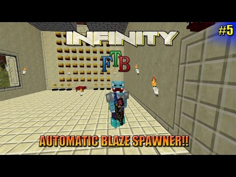 ENDERMAN SPAWNER & 4 BLAZE SPAWNERS! Minecraft Mods- FTB INFINITY Ep5