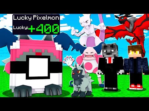 LUCKY PIXELMON LENDÁRIA 400% POSITIVA POOCHEYNA VS MR MIME - MINECRAFT PIXELMON MOD