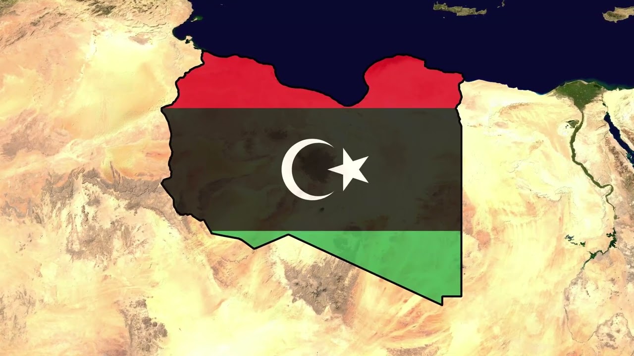 No Copyright Libya map stock video