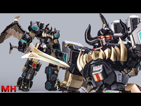 Beast Model G-02 Dark Megazord 5 in 1 dino combiner transformation review.