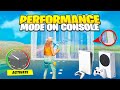 NEW HOW TO GET PERFORMANCE MODE ON CONSOLE LOW MESHES MOBILE BUILDS PS4 XBOX PS5 TEST