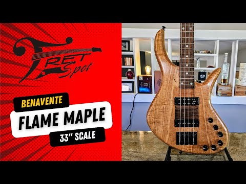 Benavente DCD 4-String: 33" Scale Monster | Flame Top, Aguilar/Ulyate Pickups, Audere Preamp image 12