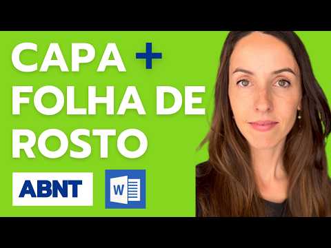 Capa e Contracapa ABNT - Word (Válido 2026)