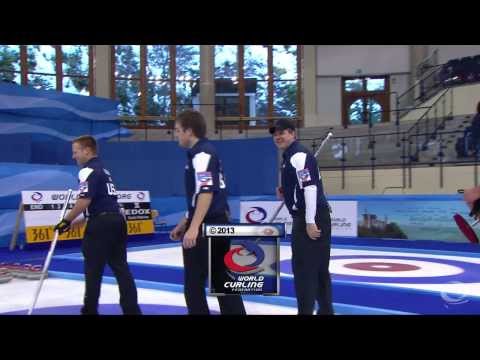 CURLING: CZE-USA Olympic Qual 2013 - Men  Loser (1v2) v 3  HIGHLIGHTS