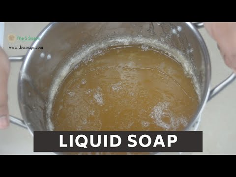 Liquid soap making using crock-pot - For hair and body - DIY Castile soap recipe below -The S Soaps