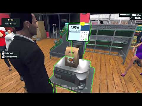 Part of a video titled Supermarket Simulator How to OPERATE THE SCALE - YouTube