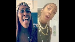 Coko from Swv &amp; Sevyn sing &quot;Weak&quot; for the &quot;old school challenge&quot;