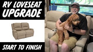 How to Replace a Sleeper Sofa Bed with a Dual Reclining Loveseat (RecPro Charles RV Mod Upgrade)