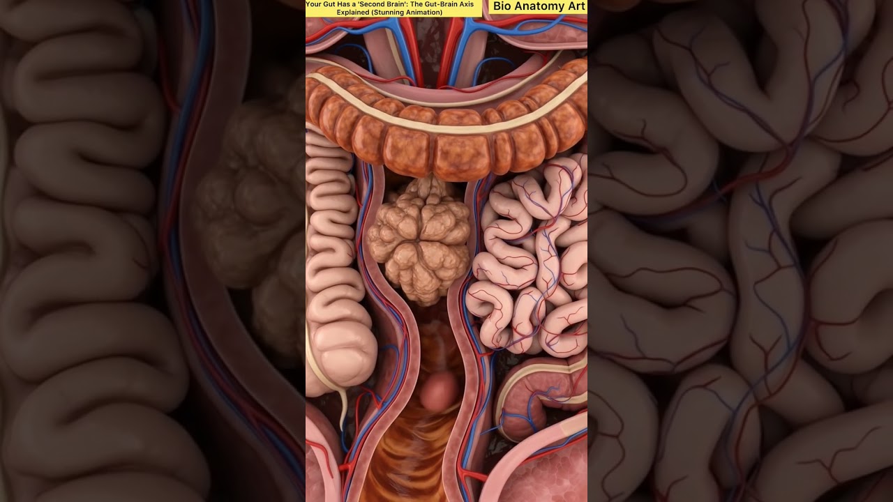 Your Gut Has a 'Second Brain': The Gut-Brain Axis Explained (Stunning) |Bio Anatomy Art |Gut Health