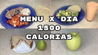 MENU X DIA 1500 CALORIAS/DIA 1/SEMANA 2/BAJA DE PESO/FABI CEA