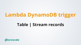Trigger lambda function on DynamoDB table modification