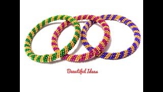 DIY/How to Make Silk thread Designer Bangles/Spiral Designer Bangles/Silk thread Ball Chain Bangles.